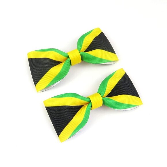 Jamaica Flag Hair Bow Girls Women Multicultural Accessories Hair Decor main image 6